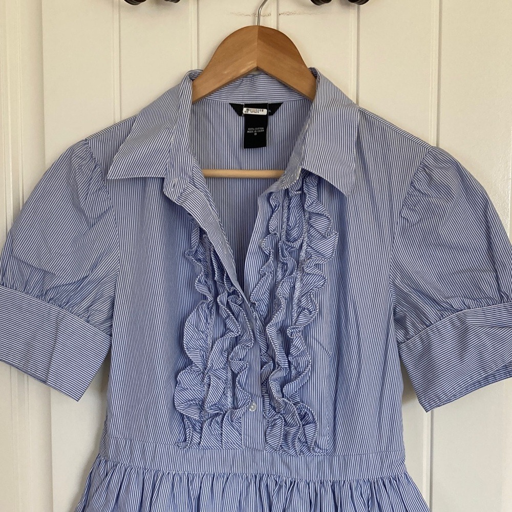 Moda International Blue Ruffle Dress - Picture 4 of 9